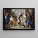 Los santos patrones de la familia Crotta - Giovanni Battista Tiepolo — cuadro enmarcado en la pared