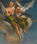 Dos ángeles en vuelo - Giovanni Battista Tiepolo — vista de la obra