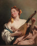 Woman with a Mandolin - Giovanni Battista Tiepolo — artwork view