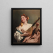 Woman with a Mandolin - Giovanni Battista Tiepolo — framed artwork on a wall