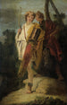Joven con arco y gran carcaj y su compañero con un escudo - Giovanni Battista Tiepolo — vista de la obra