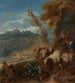 Paisaje romano con un pastor y ovejas - Giovanni Benedetto Castiglione — vista de la obra