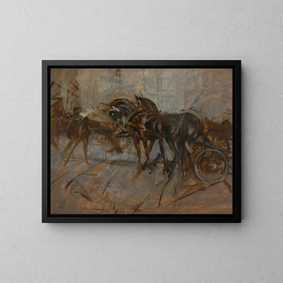 Calèche - Giovanni Boldini — cuadro enmarcado en la pared