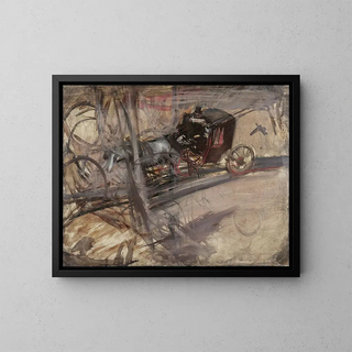 El cochero - Giovanni Boldini — cuadro enmarcado en la pared