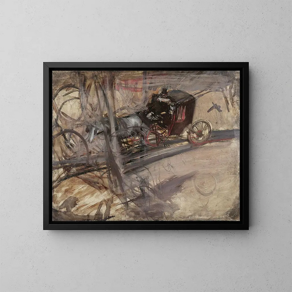 El cochero - Giovanni Boldini — cuadro enmarcado en la pared