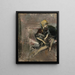 Dama con sombrero amarillo con su perro La Marchesa Casati - Giovanni Boldini — cuadro enmarcado en la pared