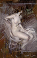 Pearl-colored nude of a seated young girl - Giovanni Boldini — artwork view