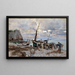 Regreso de los barcos de pesca en Étretat - Giovanni Boldini — cuadro enmarcado en la pared