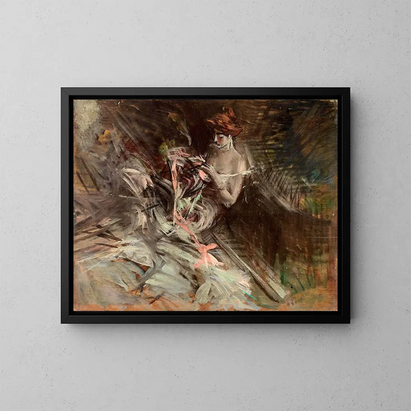 La robe de bal - Giovanni Boldini — cuadro enmarcado en la pared