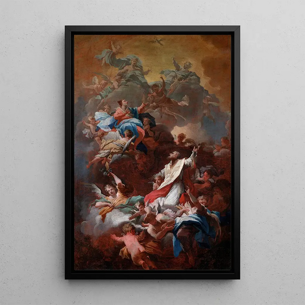 La Gloire de Saint Philippe Neri - Giovanni Camillo Sagrestani — cuadro enmarcado en la pared