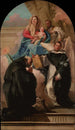 Virgen con el Niño y tres santos - Giovanni Domenico Tiepolo — vista de la obra