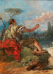 Pâris sosteniendo una manzana - Giovanni Domenico Tiepolo — vista de la obra