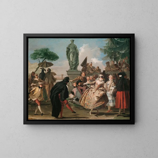 El Minueto - Giovanni Domenico Tiepolo — cuadro enmarcado en la pared