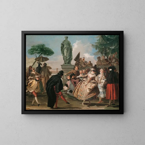 El Minueto - Giovanni Domenico Tiepolo — cuadro enmarcado en la pared