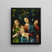 La Virgen con el Niño y las santas Magdalena y Catalina - Giovanni Francesco Caroto — cuadro enmarcado en la pared