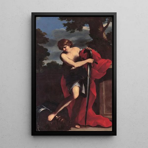 David - Giovanni Francesco Romanelli — cuadro enmarcado en la pared