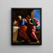 de San Juan y San Pedro en la tumba de Cristo - Giovanni Francesco Romanelli — cuadro enmarcado en la pared