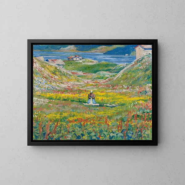 Valle en flor - Giovanni Giacometti — cuadro enmarcado en la pared