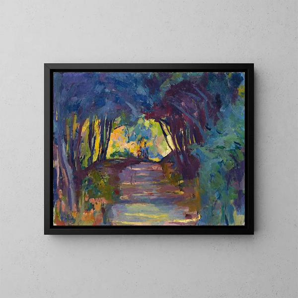 Sendero forestal - Giovanni Giacometti — cuadro enmarcado en la pared