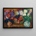 Nature morte avec asters, pommes et raisins - Giovanni Giacometti — cuadro enmarcado en la pared