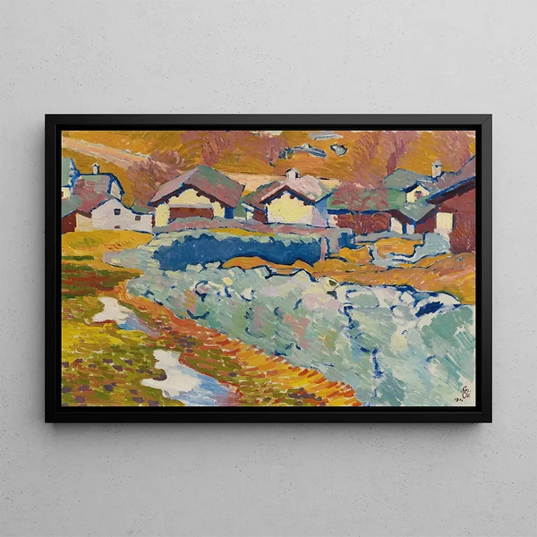 la primavera en Stampa - Giovanni Giacometti — cuadro enmarcado en la pared