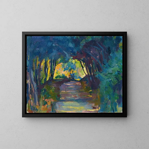 Camino forestal - Giovanni Giacometti — cuadro enmarcado en la pared