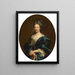 Retrato de una dama - Giovanni Maria delle Piane — cuadro enmarcado en la pared