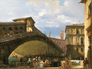 Venice, the Rialto Bridge - Giovanni Migliara — artwork view
