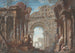 Caprice arquitectónico con un arco monumental - Giovanni Niccolò Servandoni — vista de la obra