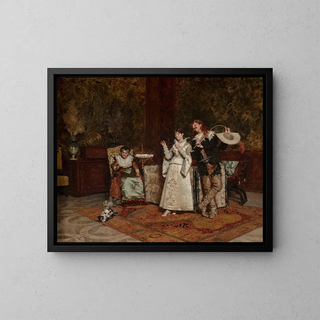 Mirar al gato - Giovanni Paolo Bedini — cuadro enmarcado en la pared
