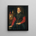 Retrato de una mujer noble - Giovanni Paolo Lolmo — cuadro enmarcado en la pared