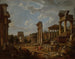 Un capricho del Foro romano - Giovanni Paolo Panini — vista de la obra
