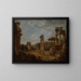 Un capricho del Foro romano - Giovanni Paolo Panini — cuadro enmarcado en la pared