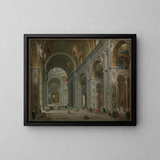 Giovanni Paolo Panini - Interior of Saint Peters Rome.webp