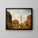 Roman Caprice: El Panteón y otros monumentos - Giovanni Paolo Panini — cuadro enmarcado en la pared