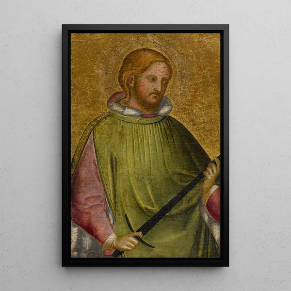 San Martín sosteniendo su espada - Giovanni di Bartolomeo Cristiani — cuadro enmarcado en la pared