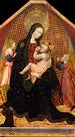 Virgin and Child painting with two angels and a donor - Giovanni di Paolo — artwork view