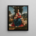 La Virgen con el Niño y san Juan Bautista en un paisaje - Girolamo Alibrandi — cuadro enmarcado en la pared