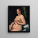 Una mujer sentada - Girolamo Siciolante da Sermoneta — cuadro enmarcado en la pared