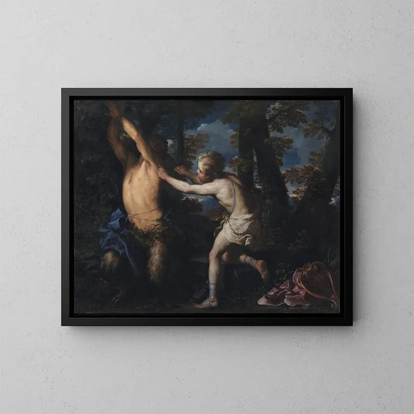 Apollon dépouillant Marsyas - Girolamo Troppa — cuadro enmarcado en la pared