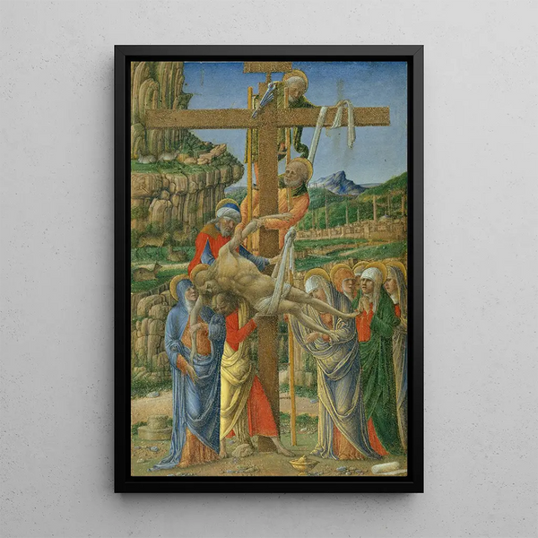 Descente de la cruz - Girolamo da Cremona — cuadro enmarcado en la pared