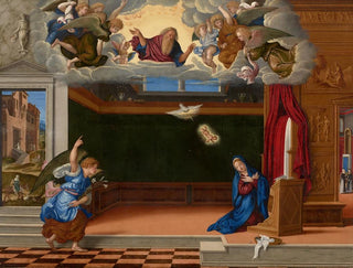 La Anunciación - Girolamo da Santacroce — vista de la obra