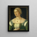 Retrato de una joven mujer - Girolamo di Benvenuto — cuadro enmarcado en la pared