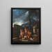 Bacchanale con putti - Giulio Carpioni — cuadro enmarcado en la pared