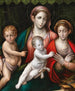 The Virgin and Child with Saint John the Baptist and Saint Catherine of Alexandria - Giulio Francia and Workshop — artwork view