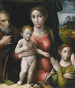 El matrimonio místico de Santa Catalina - Giulio Raibolini — vista de la obra