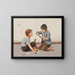 Two card players - Giulio del Torre — framed artwork on a wall