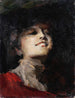 Retrato de mujer - Giuseppe Amisani — vista de la obra