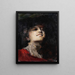 Retrato de mujer - Giuseppe Amisani — cuadro enmarcado en la pared
