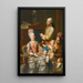 Portrait of Antonio Ghedini and his family - Giuseppe Baldrighi — framed artwork on a wall